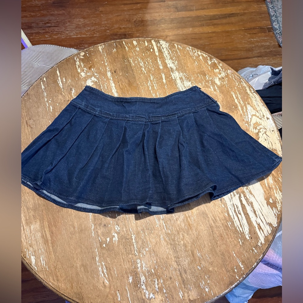 NWT Hot Topic/Social Collision Denim Pleated Mini Skirt